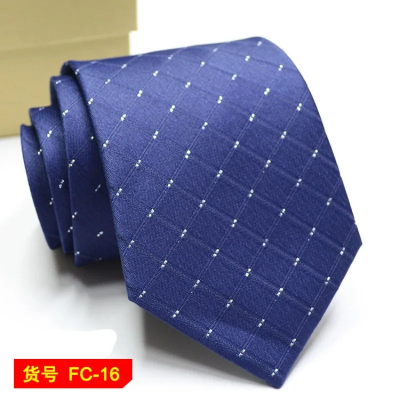 Men's Jacquard Ties – 7-8cm Floral & Solid Neckties The Clothing Company Sydney