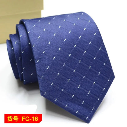 Men's Jacquard Ties – 7-8cm Floral & Solid Neckties The Clothing Company Sydney