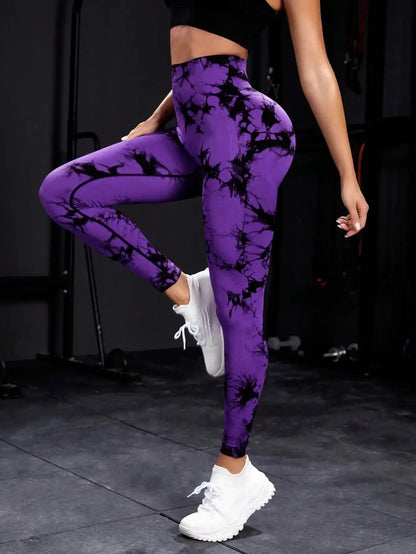 Tie Dye Yoga Pants Sport Leggings Women Seamless High Waist Push Up Tights Fitness Workout Gym Clothing The Clothing Company Sydney