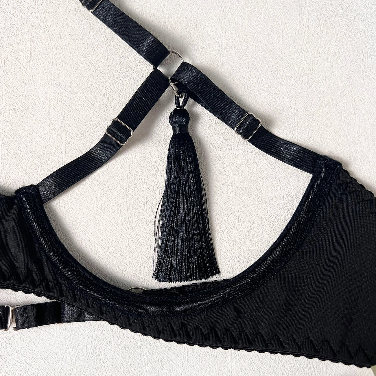4 Piece Tassel Lingerie Bra Intimate Panties Outfit Sets - The Clothing Company Sydney