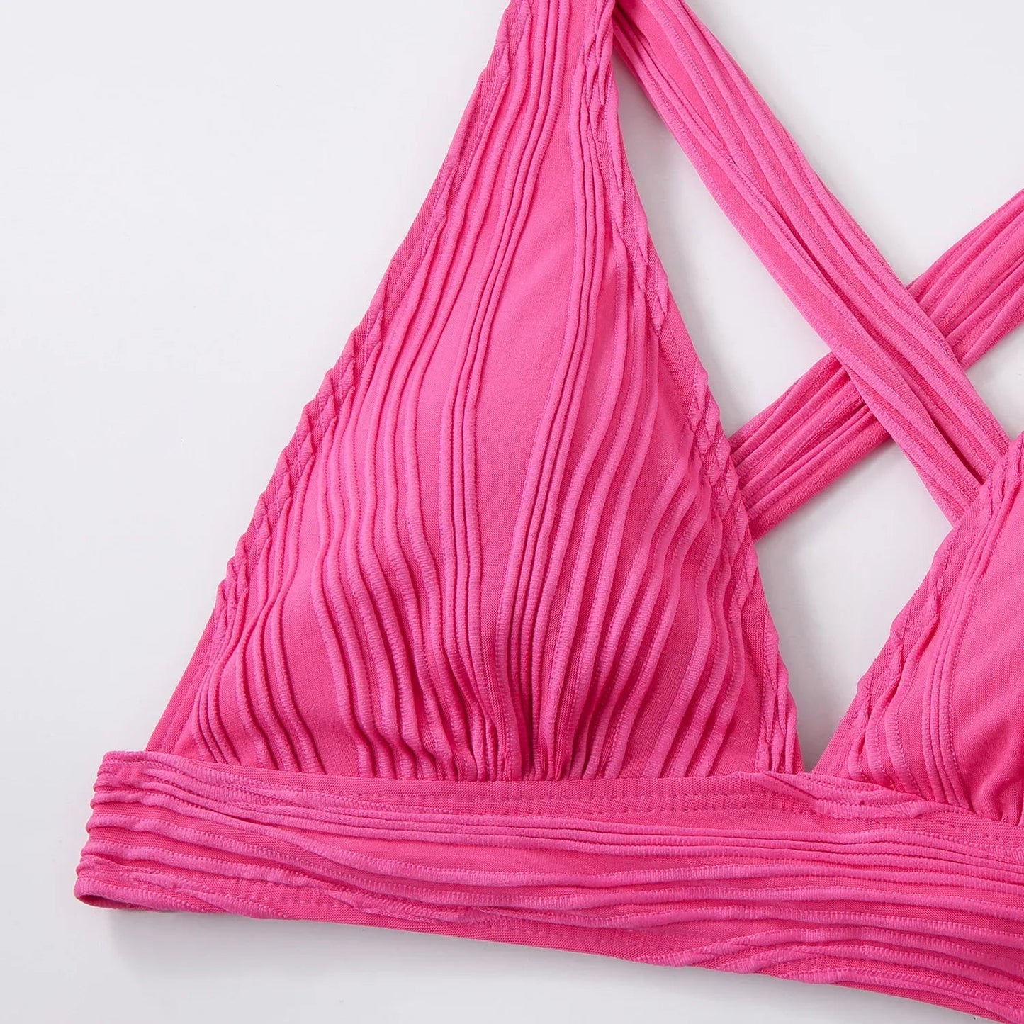 2 Piece Wrinkled Crinkled Bikini Swimwear Swimsuit Two-pieces Bikini Set High Cut Bathing Suit Swim Beach Wear The Clothing Company Sydney