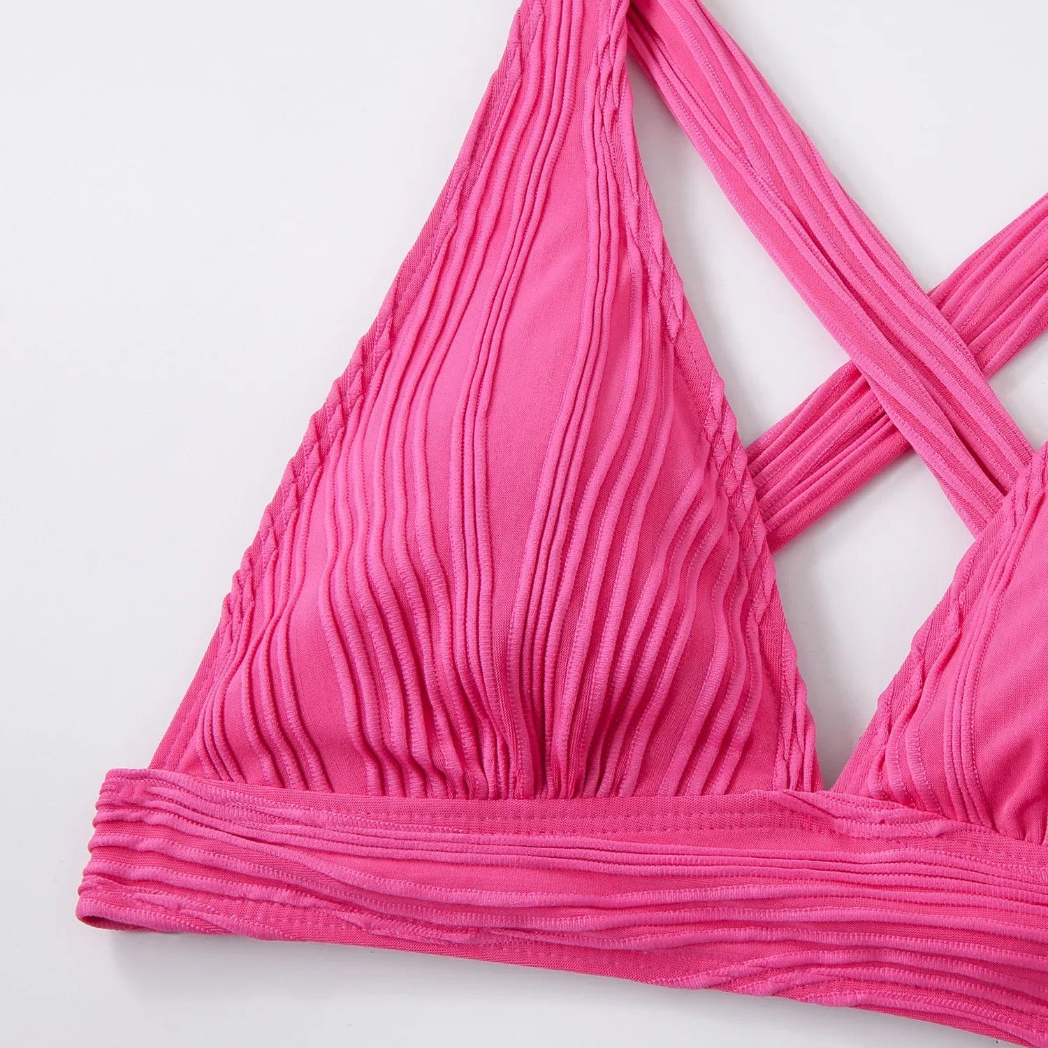 2 Piece Wrinkled Crinkled Bikini Swimwear Swimsuit Two-pieces Bikini Set High Cut Bathing Suit Swim Beach Wear The Clothing Company Sydney