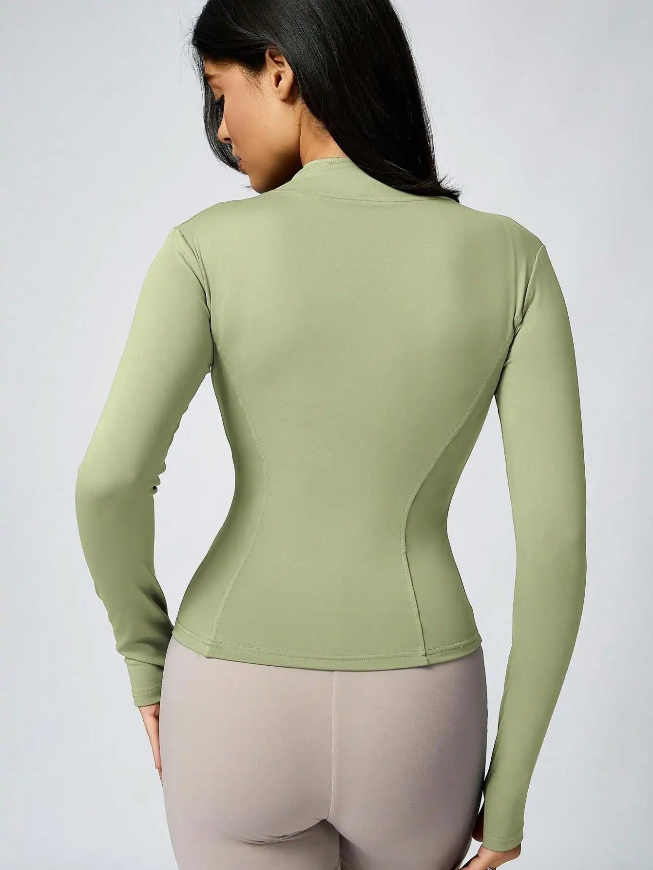 Women's Zipper Turtleneck Sports Long-Sleeve Sports Top, Gym Wear Ladies' Sportswear for Indoor Outdoor Jacket The Clothing Company Sydney