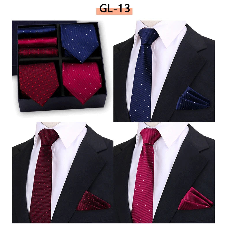 Luxury Men's Tie Sets In Gift Box Paisley Striped Necktie Handkerchief For Men Wedding Formal Clothing Accessories Set The Clothing Company Sydney