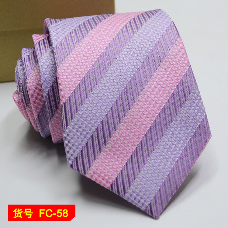Men's Jacquard Ties – 7-8cm Floral & Solid Neckties The Clothing Company Sydney