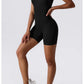 Women's Yoga Rompers One Piece Seamless Ribbed Jumpsuit Padded Sports Bra Romper Fashion Fitness Sportwear The Clothing Company Sydney