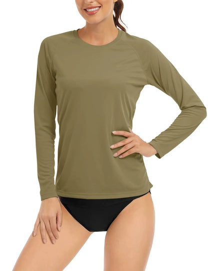 UPF 50+ Sun/Skin Protection Quick Dry T-Shirts Womens Long Sleeve Outdoor Performance Tee Shirts Summer Casual Tops The Clothing Company Sydney