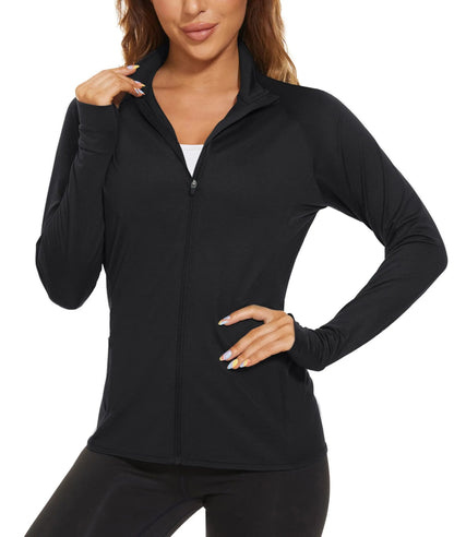 UPF 50+ Sun Protection Summer Shirts Women's Long Sleeve Shirts Full Zip Casual Jackets Zipper Pockets Golf Athlete Tops The Clothing Company Sydney