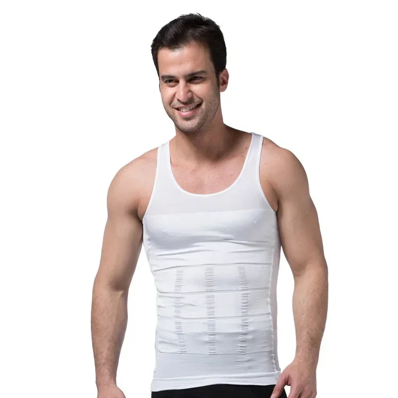 Men's Body Shapewear Corset Vest Shirt Compression Underwear Sports Vest Body Shaper - The Clothing Company Sydney