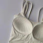 Women's Sports Bras Fitness Top Lingerie, Push Up Fixed Pad Yoga Bra Knotted Back Running Vest Gym Tops The Clothing Company Sydney