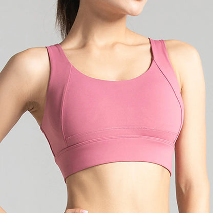 Sports Bra for Women Criss-Cross Back Padded Sports Yoga Bra with Removable Cups Gym Bra Top The Clothing Company Sydney