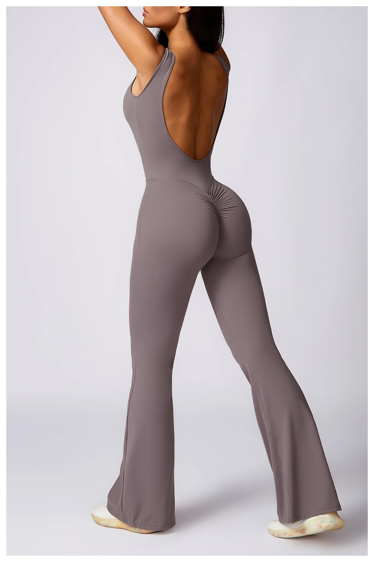 Women's V Back Jumpsuit Gym Set Sports Jumpsuit Training Yoga Suit Fitness Rompers Stretch Workout Bodysuits Sportswear - The Clothing Company Sydney