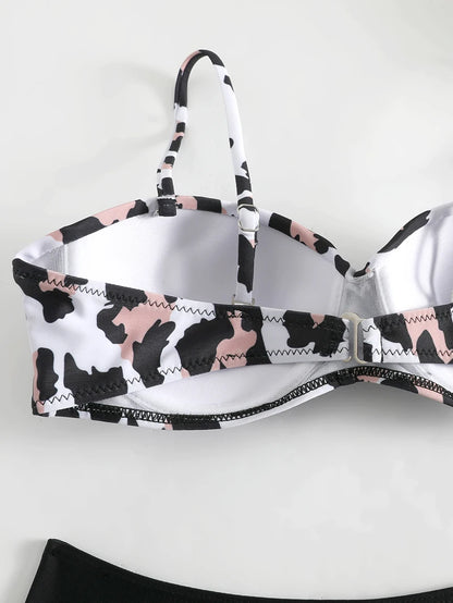 Two Piece Swimsuit Womens Bikini Set Beachwear Push Up Summer Bathing Suit Triangle Bikini Low Waist Swimwear - The Clothing Company Sydney