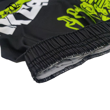 Thai Boxing Shorts Printed MMA Muay Thai Men's Shorts Kickboxing Pants Kids Women Martial Arts Grappling Fight Wear - The Clothing Company Sydney