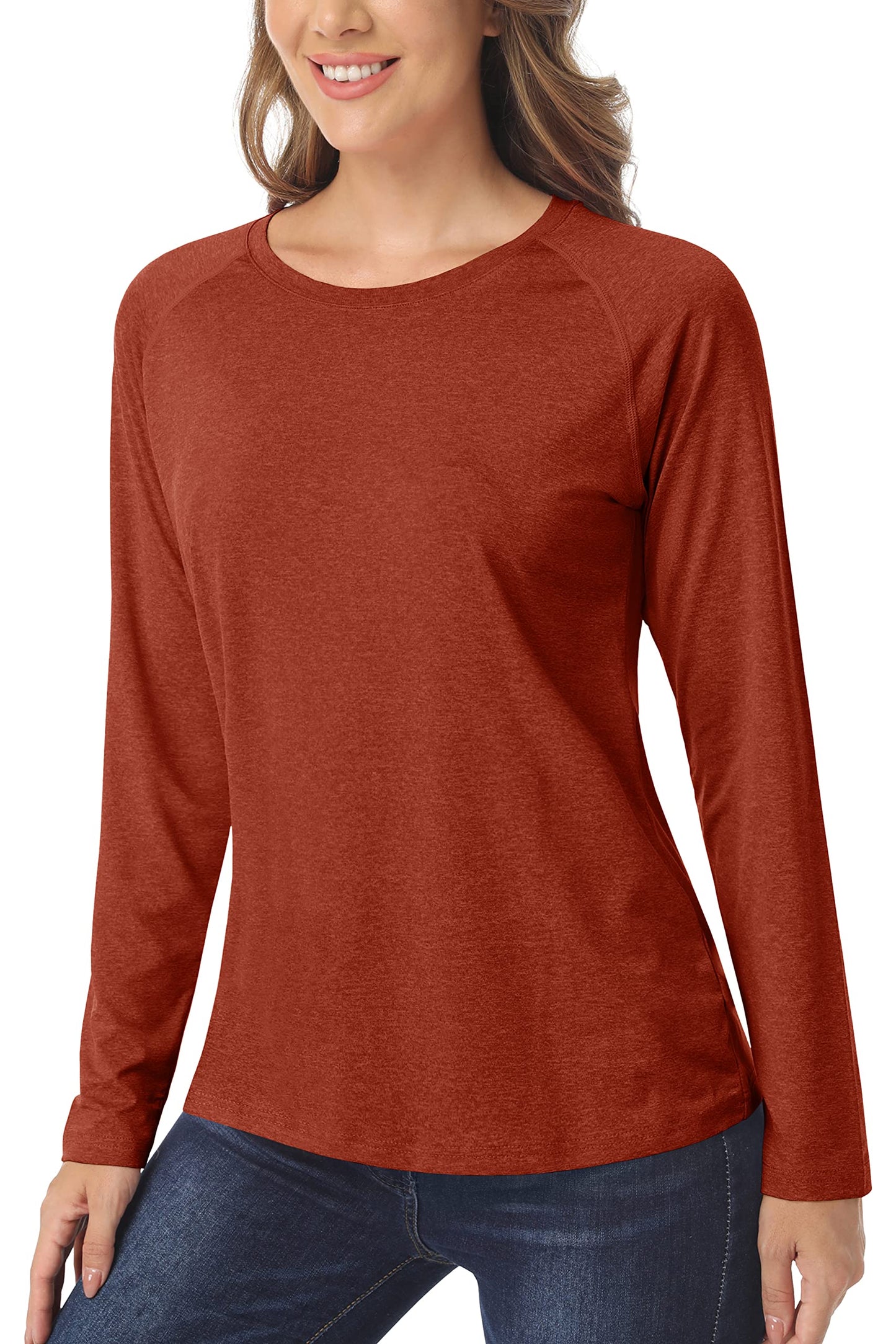 Sun Protection UPF 50+ Long Sleeve Shirts Womens Athletic Running T-shirts Quick Dry Sports Pullover Crew Neck Gym Tops The Clothing Company Sydney