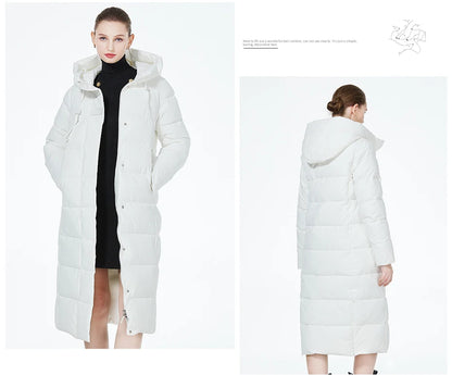 Maxi Long quilted coat elegant thick cotton jacket winter women's Outerwear with hood The Clothing Company Sydney