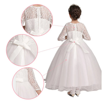 Baby Girl Princess Party Ball Gown Wedding White Kids Christmas Bridesmaid Costume Girl Birthday Party Dress The Clothing Company Sydney