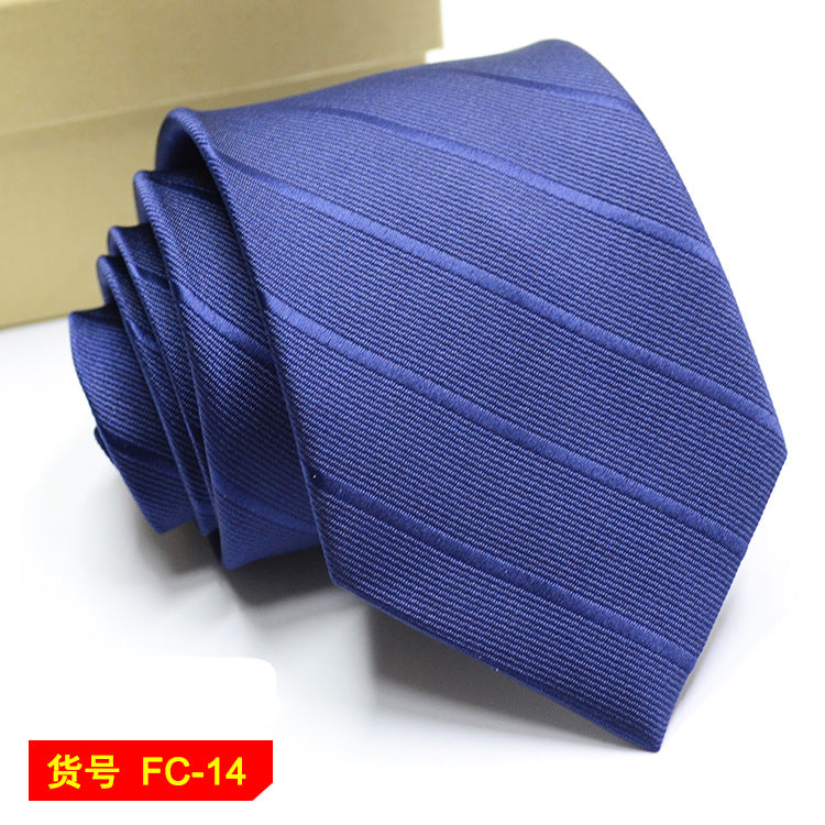 Men's Jacquard Ties – 7-8cm Floral & Solid Neckties The Clothing Company Sydney
