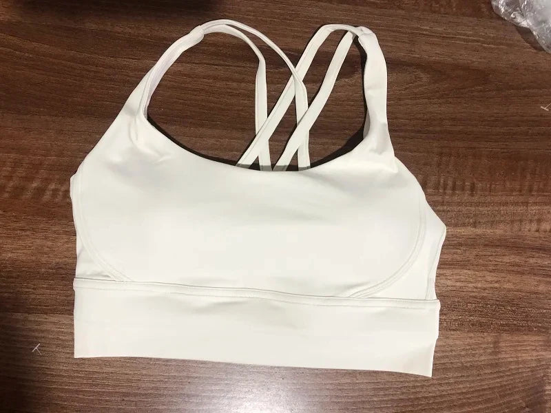 Yoga Fitness Women's Sport Bra Gym Yoga bra Athletic Cross Tight Top Workout Train With Chest Pad Activewear Top The Clothing Company Sydney