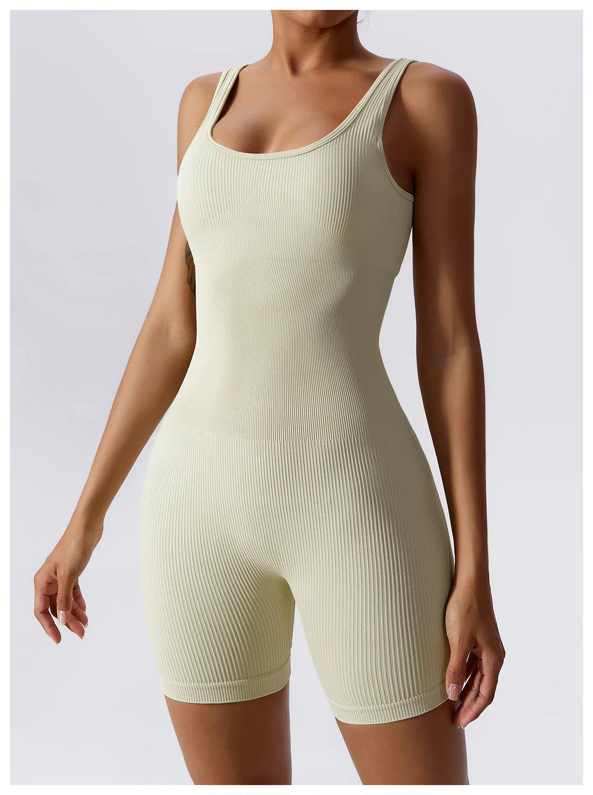 Women's Yoga Rompers One Piece Seamless Ribbed Jumpsuit Padded Sports Bra Romper Fashion Fitness Sportwear The Clothing Company Sydney