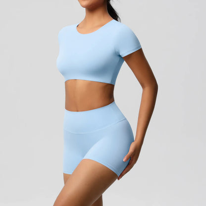 2 Piece Workout Sportswear Active Wear Sports Tank Top Bike Shorts Women Gym Bicycle Sorts Matching Set The Clothing Company Sydney