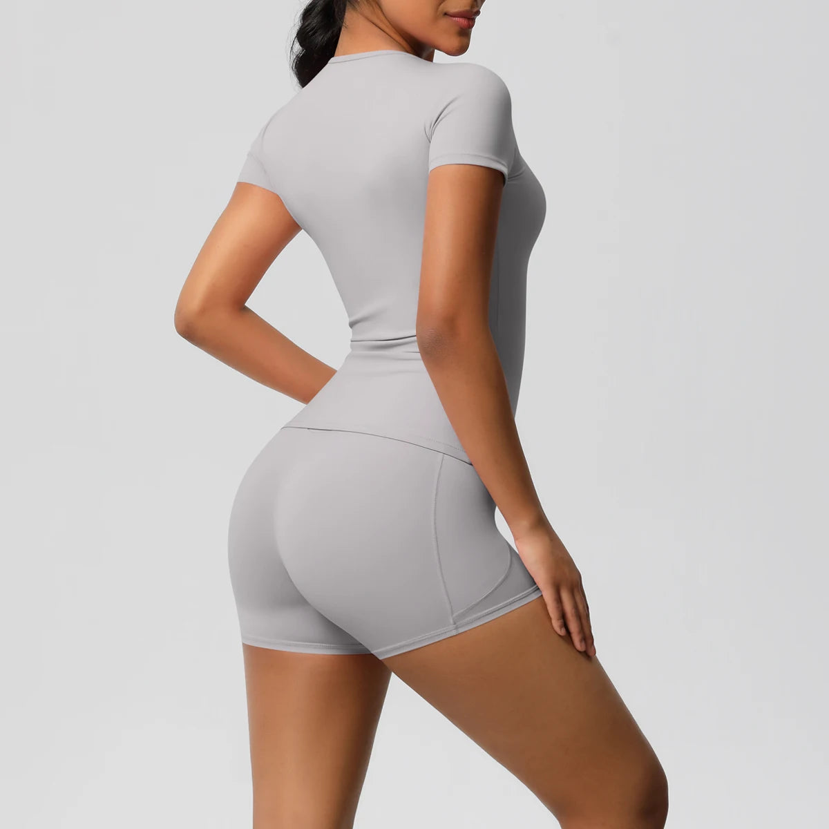 Workout Sportswear 2 Piece Piece Female Yoga Shirt Push Up Workout Clothes Outdoors Sport  High Waist  Fitness Sport Shorts - The Clothing Company Sydney