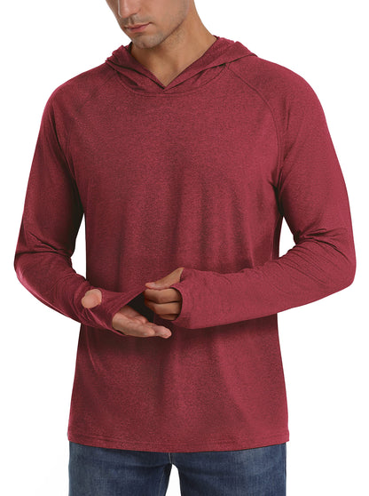 UPF 50+ Sun Protection Hoodie Shirts Men's Long Sleeve T-shirts Lightweight Quick Dry Pullovers Casual Fishing Tee Tops The Clothing Company Sydney