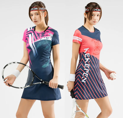 2 Piece Women's Tennis dress Sports Dress Inner shorts Ladies Squash Badminton Dress sports skirt with Shorts Gym workout Sportswear The Clothing Company Sydney