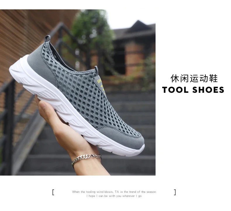 Lightweight Casual Breathable Slip on Male Casual Sneakers Anti-slip Men's Flats Outdoor Walking Shoes - The Clothing Company Sydney