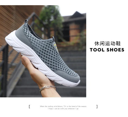 Lightweight Casual Breathable Slip on Male Casual Sneakers Anti-slip Men's Flats Outdoor Walking Shoes - The Clothing Company Sydney