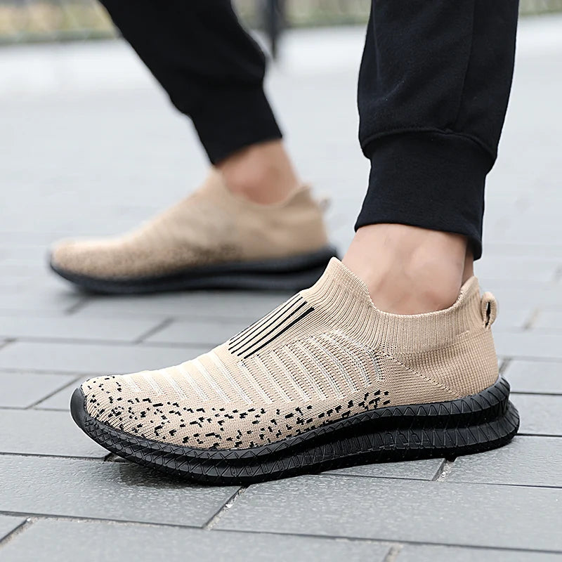 Breathable Casual Lightweight Outdoor Walking Anti-slip Men's Sneakers Slip on Flats Vulcanized Shoes - The Clothing Company Sydney