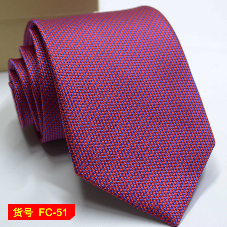 Men's Jacquard Ties – 7-8cm Floral & Solid Neckties The Clothing Company Sydney