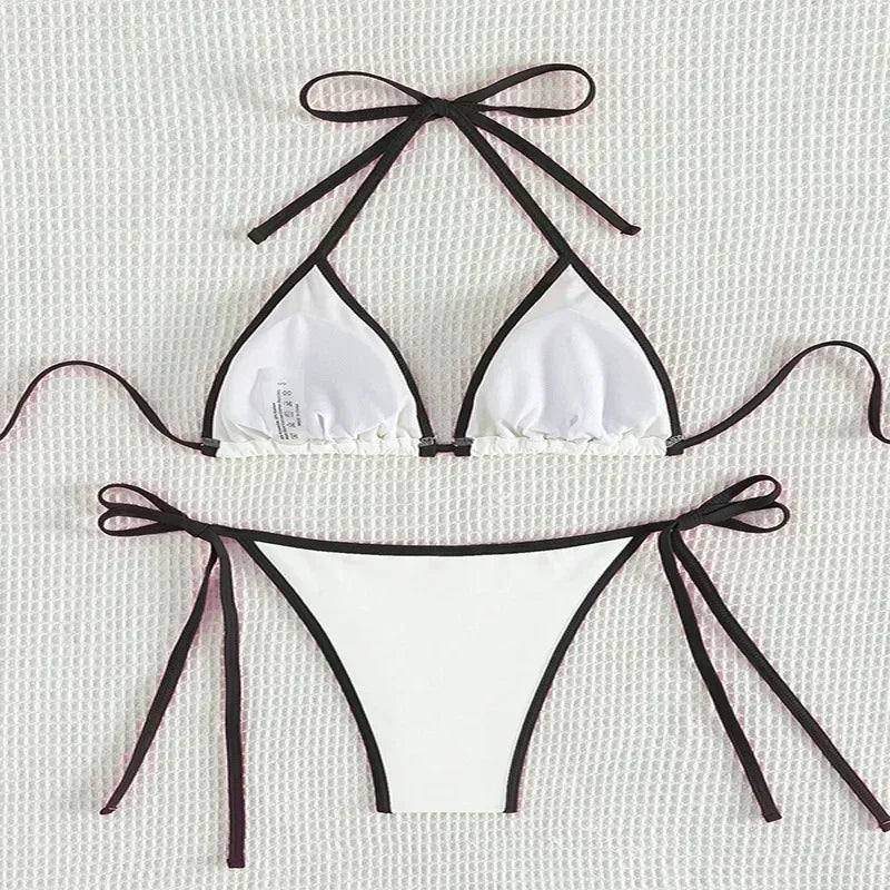 2 Piece String Micro Thong Swimsuit Women Halter Mini Swimwear Beachwear Bikini Set The Clothing Company Sydney