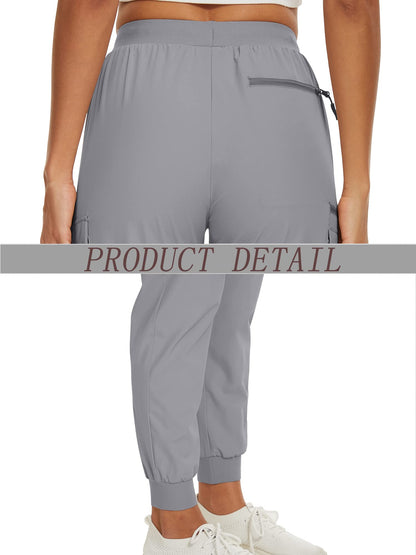 Summer Quick Dry Pants Women's Jogger Sweatpants Lightweight Breathable 6 Pockets Elastic Waist Casual Long Trousers The Clothing Company Sydney