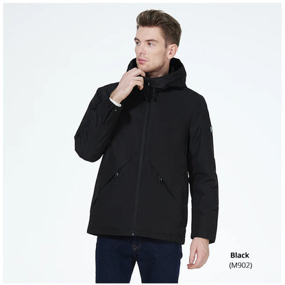 Men's  Lightweight Cotton Jacket Casual Trend Coat Male Windbreaker Coat hooded Jacket - The Clothing Company Sydney