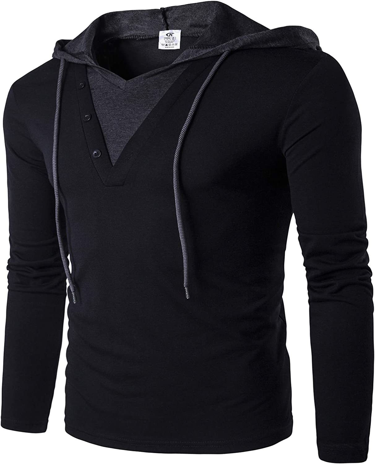 Men's Hoodies Sweatshirts Long Sleeve Solid Patchwork Single Breasted Drawstring Lightweight Casual Street Home Clothing Top The Clothing Company Sydney
