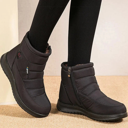 Women Ankle Low Heels Snow Boots Winter Flat Shoes The Clothing Company Sydney