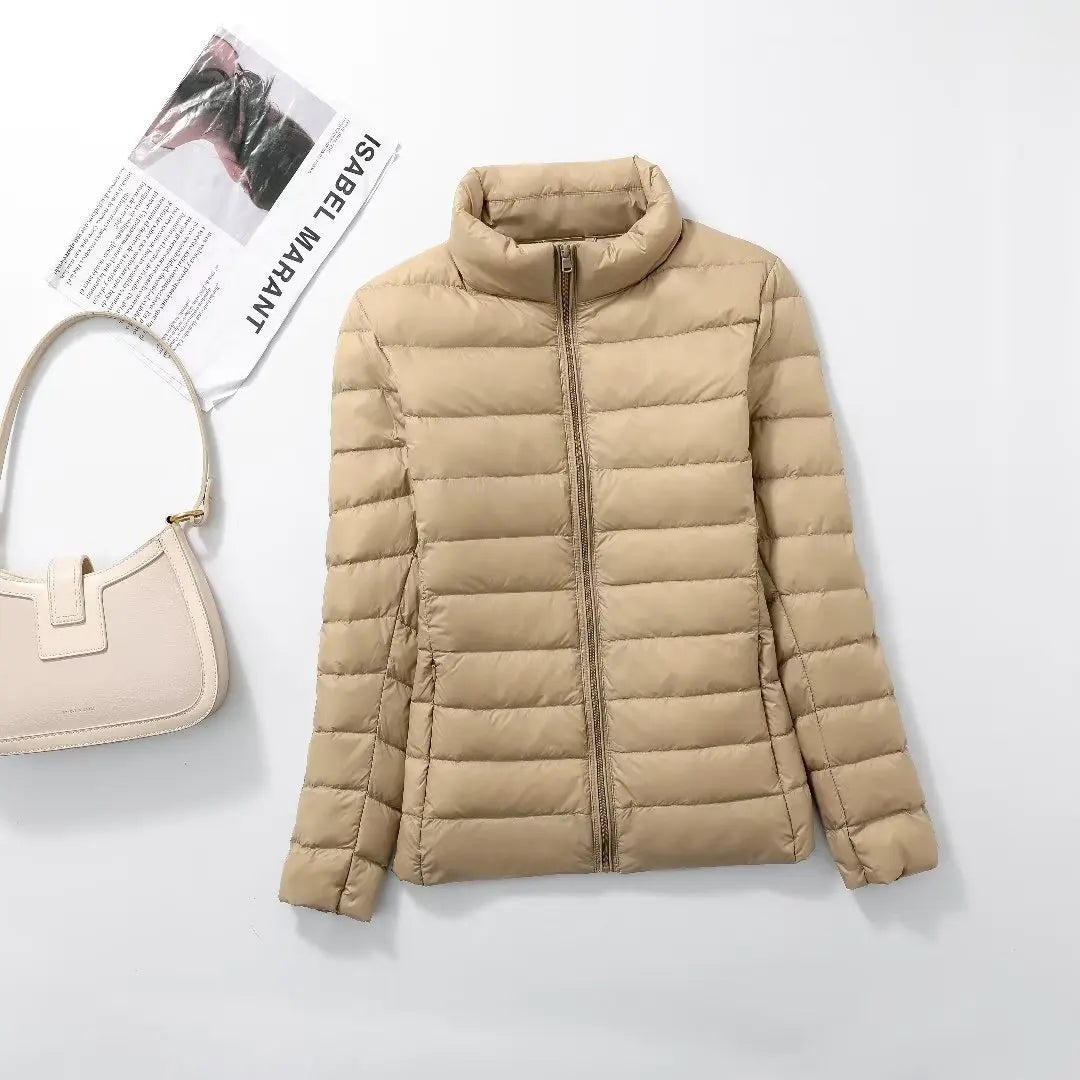 Women Spring Jacket Fashion Short Ultra Lightweight Packable Puffer Coats 15 Colors Female Down Warm Korean Slim Fit Parkas 5XL The Clothing Company Sydney