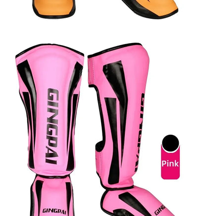 Boxing Shin Guards PU Leather Protect Leggings Equipment Martial Art Muay Thai Leg Taekwondo Feet Ankle Karate Protector The Clothing Company Sydney
