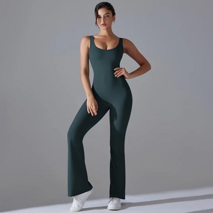 V Back Jumpsuit Gym Set Women Training Yoga Suit Sportswear Sports Fitness Rompers Stretch Workout Bodysuits The Clothing Company Sydney