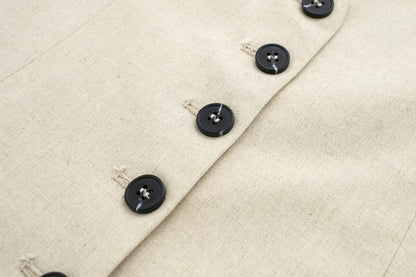 2 Piece Women's Suit Button V Neck Waistcoats Elegant Vest Top Zipper High Waist Slim Pants Shorts Summer Female Streetwear - The Clothing Company Sydney