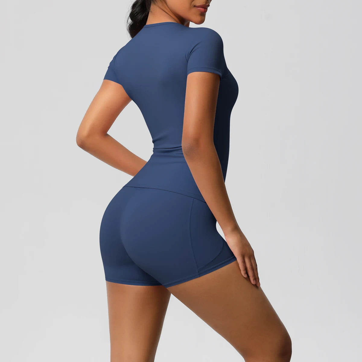 Workout Sportswear 2 Piece Piece Female Yoga Shirt Push Up Workout Clothes Outdoors Sport  High Waist  Fitness Sport Shorts - The Clothing Company Sydney