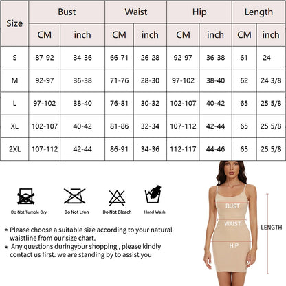 Seamless Shapewear Control Slips for Under Dresses Women Body Shaper Cami Slip - The Clothing Company Sydney