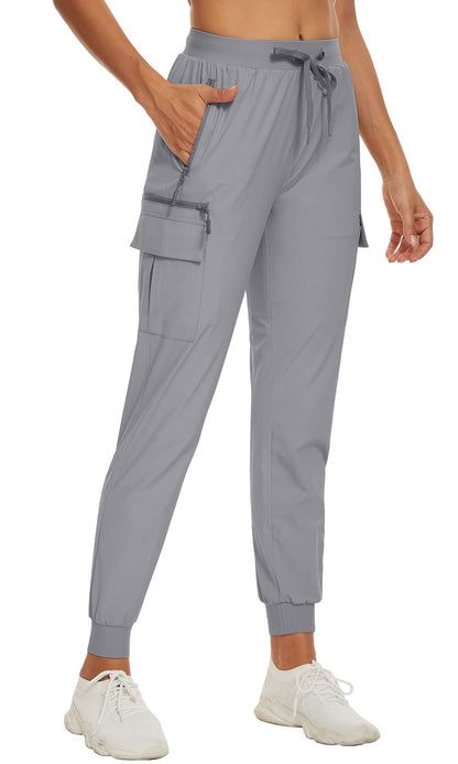 Summer Quick Dry Pants Women's Jogger Sweatpants Lightweight Breathable 6 Pockets Elastic Waist Casual Long Trousers The Clothing Company Sydney