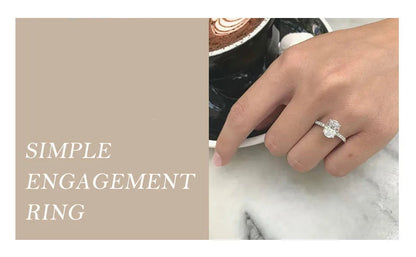 3ct 925 Sterling Silver Engagement Rings For Women Oval Cut Cubic Zircon Wedding Rings Jewelry The Clothing Company Sydney