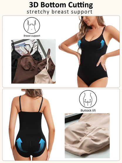 Women's Shapewear Seamless Full Body Shaper Smooth Out Bodysuit High Elastic Body Suits - The Clothing Company Sydney