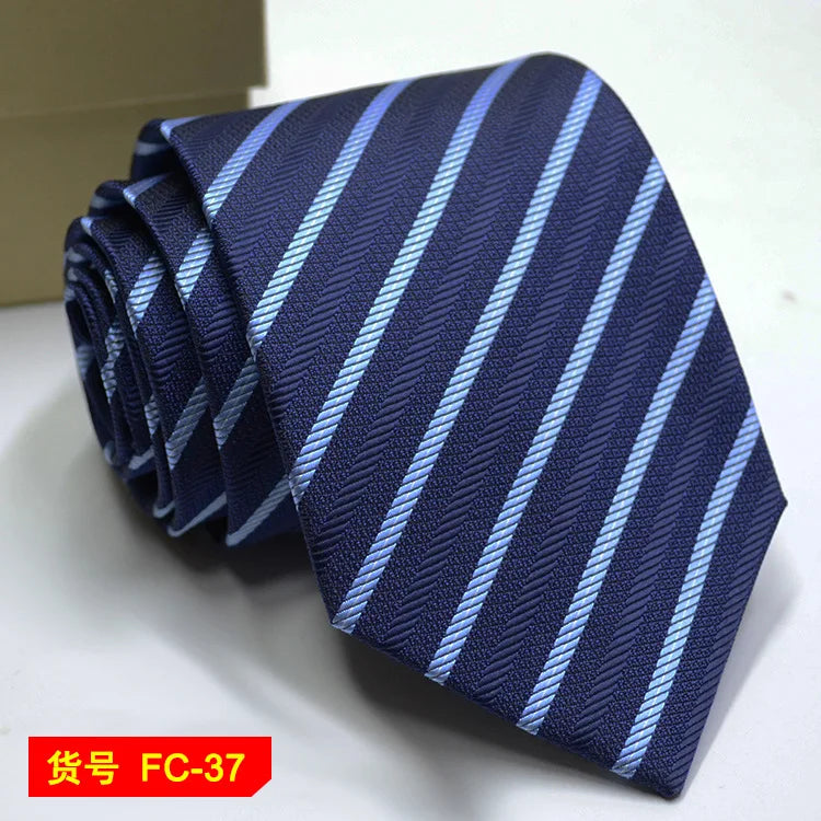 Men's Jacquard Ties – 7-8cm Floral & Solid Neckties The Clothing Company Sydney