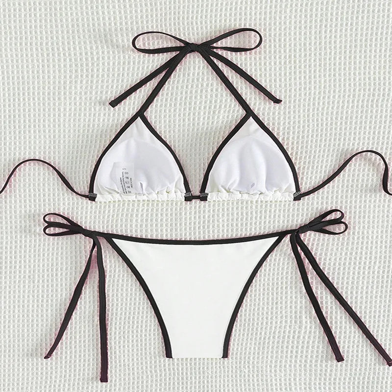 2 Piece String Micro Thong Swimsuit Women Halter Mini Swimwear Beachwear Bikini Set The Clothing Company Sydney