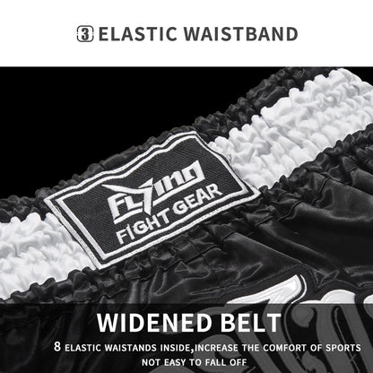Muay Thai Boxing Shorts for Men's Women's Kids Teenagers Kickboxing Fighting MMA Trunks Grappling Sports Shorts - The Clothing Company Sydney