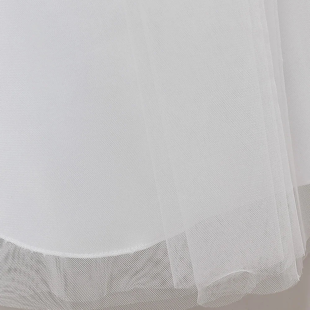 Girls Long White Bridesmaid Wedding Prom Gown Big Bow Party Communion Formal Evening Dress The Clothing Company Sydney